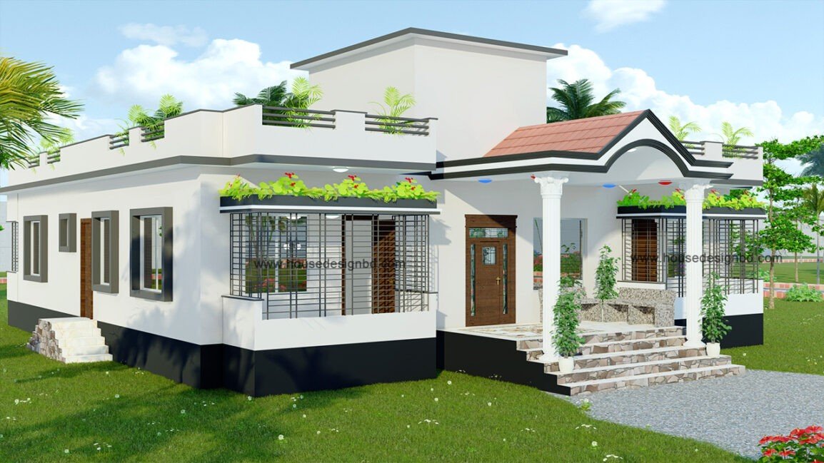 গ্রামের ৫ বেডরুমের সুন্দর বাড়ির ডিজাইন। Beautiful 5 Bedroom House ...