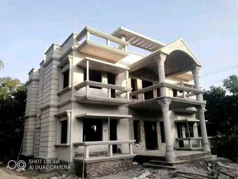 house front wall cement design