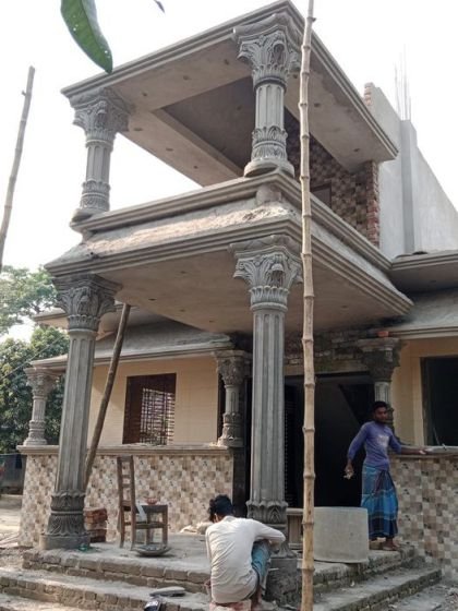 balcony and porch roof plaster design