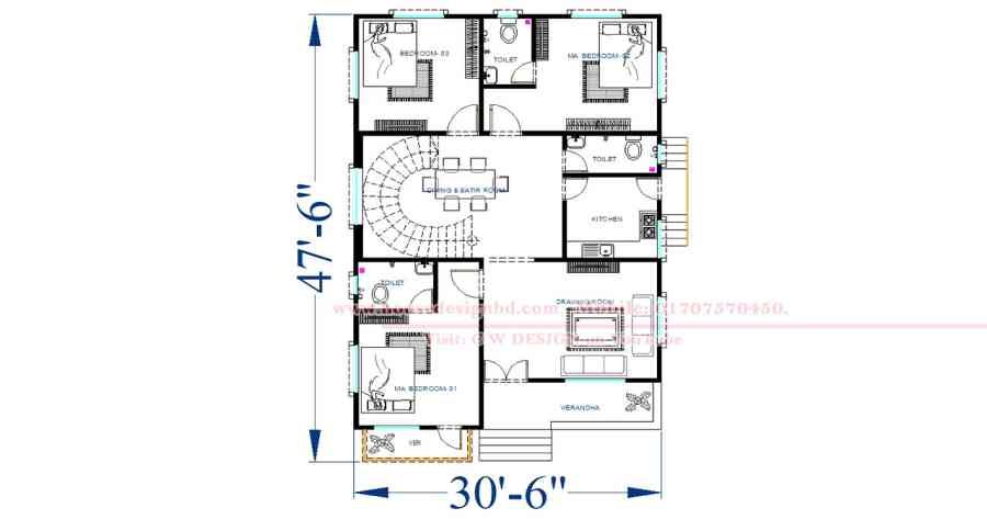 5-Bedroom-Duplex-House-Design-Ground-Floor