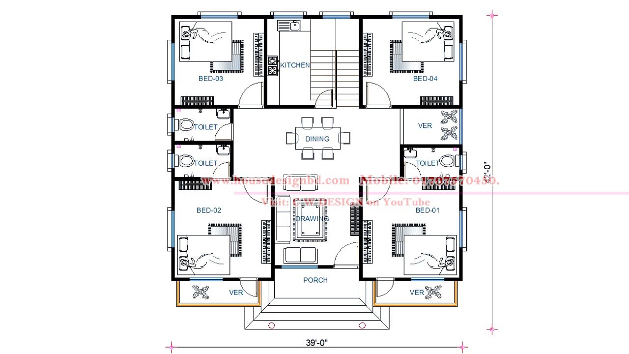 Bangladesh House Design 4 Bedroom Plans