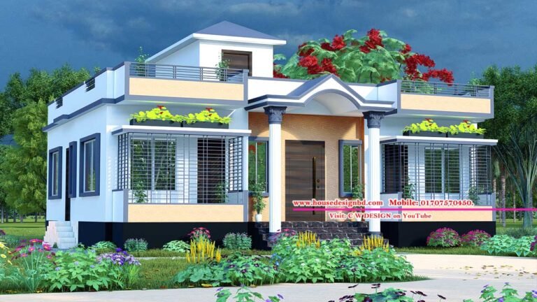 Small 4 Bedroom House Design.