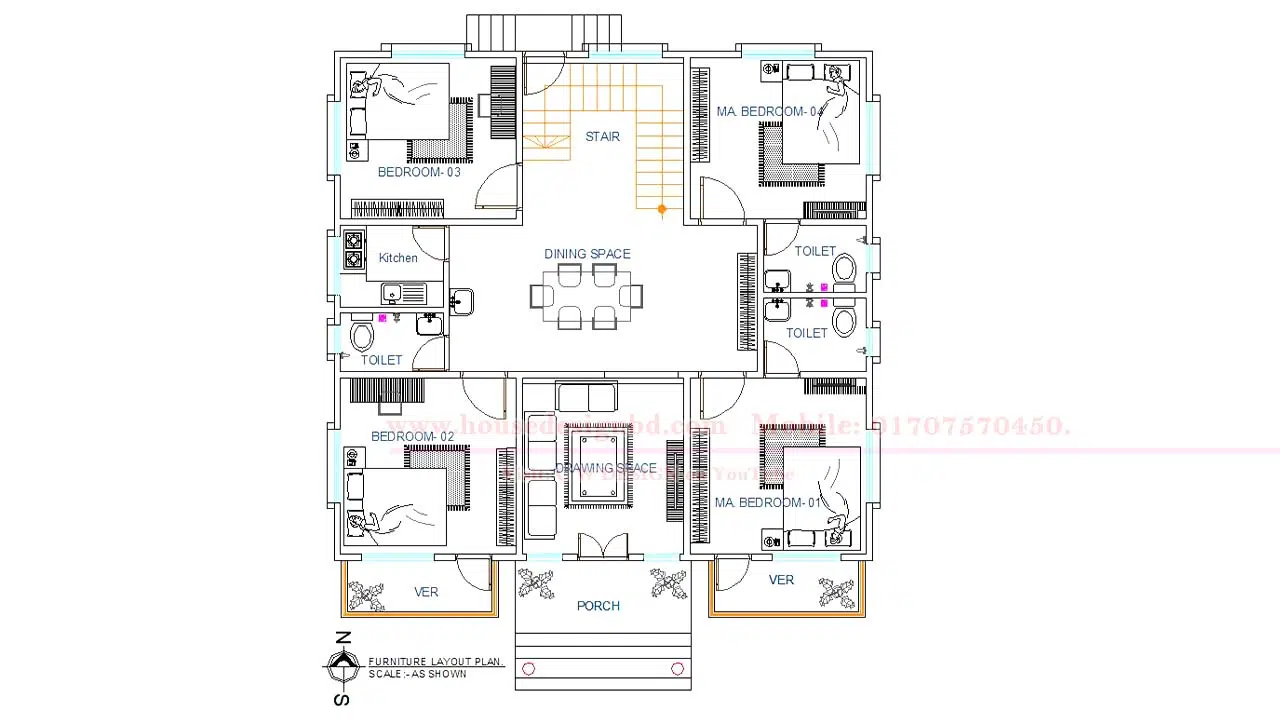 Village Home Design and floor plan